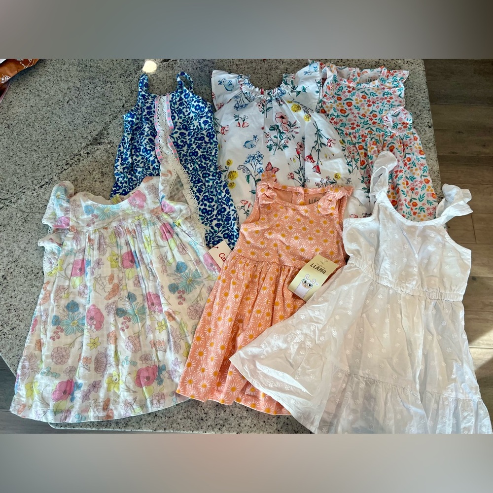 Baby girl dress and romper bundle summer spring 12 months